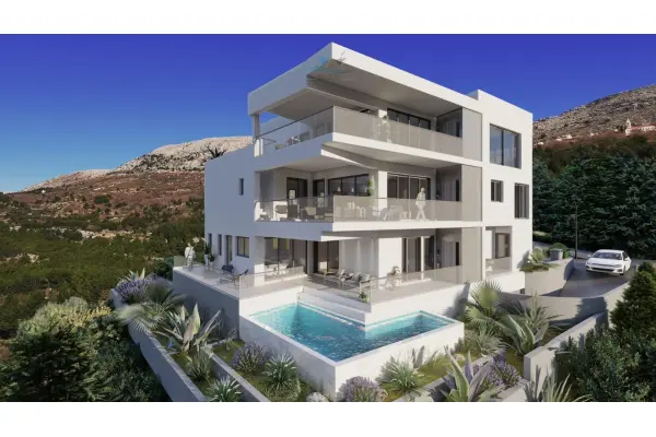 Podstrana, CHORWACJA_SPLIT willa 450m2/5a, basen