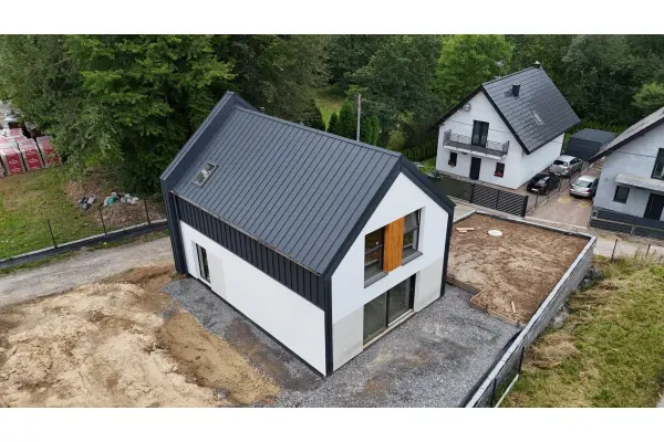 myślenicki, Sułkowice, Krzywaczka, Nowoczesne domy w stylu „Nowoczesna Stodoła” /Krzywaczka /Pompa ciepła / Fotowoltaika